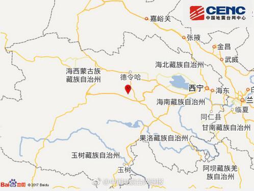 青海海西州都兰县发生3.0级地震 震源深度9千米