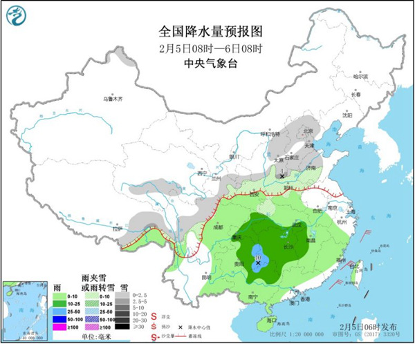 新一轮雨雪过程又来袭 华北江南等地气温下滑