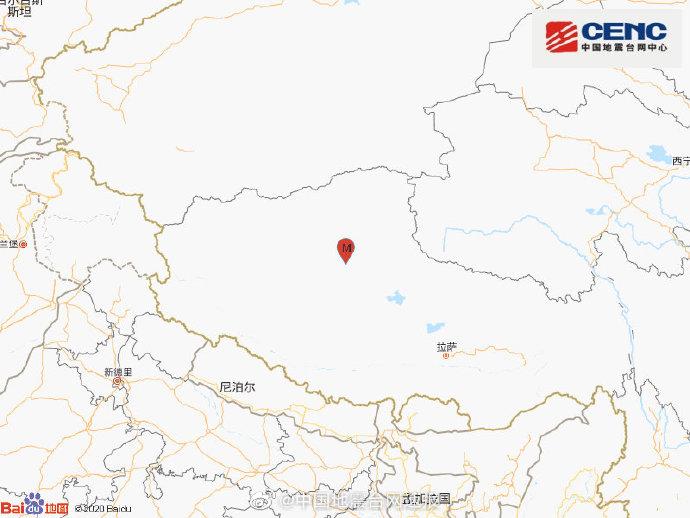 西藏那曲尼玛发生6.6级地震 暂无人员伤亡报告