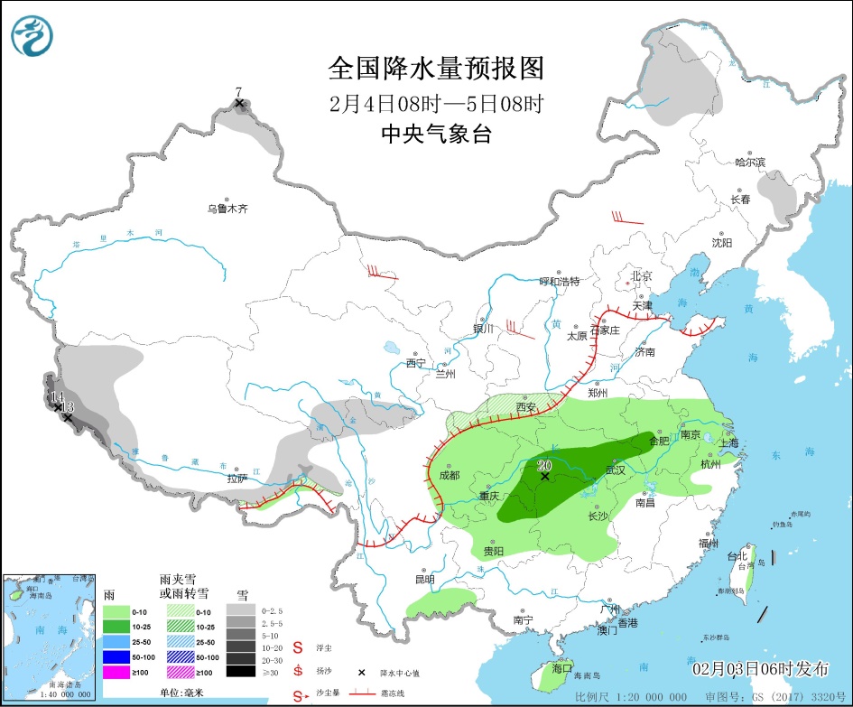 四川湖北湖南安徽等地有大雾 西藏南部边缘地区有大到暴雪