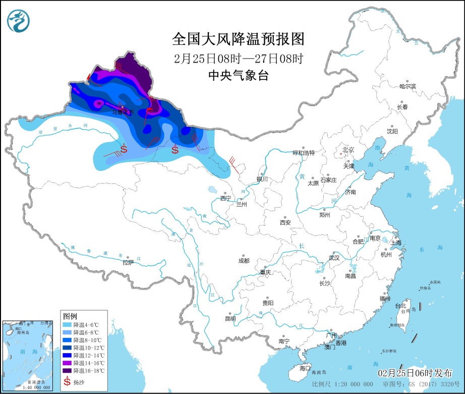 黄淮及以南地区有明显降水过程 强冷空气将影响我国