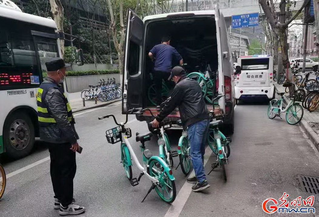 武汉四唯街道大力维护共享单车运营秩序
