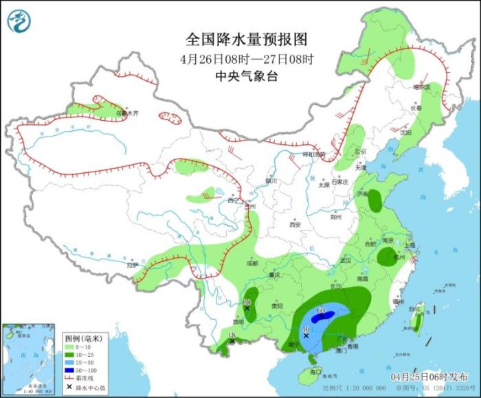 华南中西部等地有明显降水 西北地区等将有大风沙尘