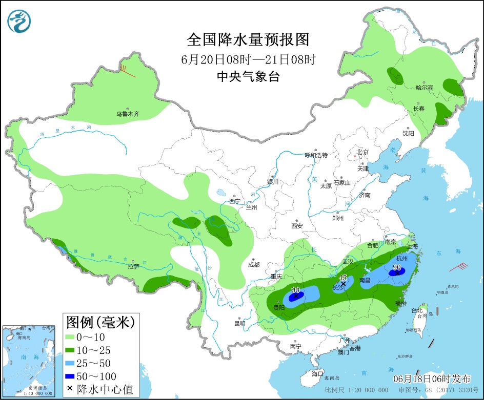 重庆贵州江南北部等地有较强降水 冷涡持续影响东北地区