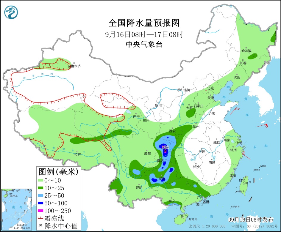 四川盆地等地仍有较强降水 灿都”继续影响东海等海域