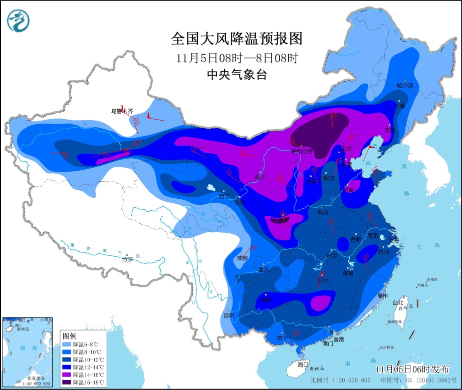 全国气压分布图实时图片