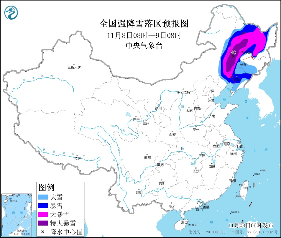寒潮继续影响华东华南等地 东北地区等地有强降雪