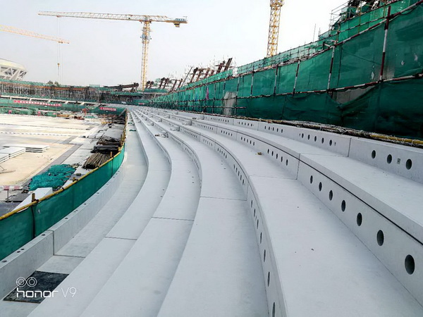 北京榆构：完成“冰丝带”6000㎡看台板深化设计和预制施工建设