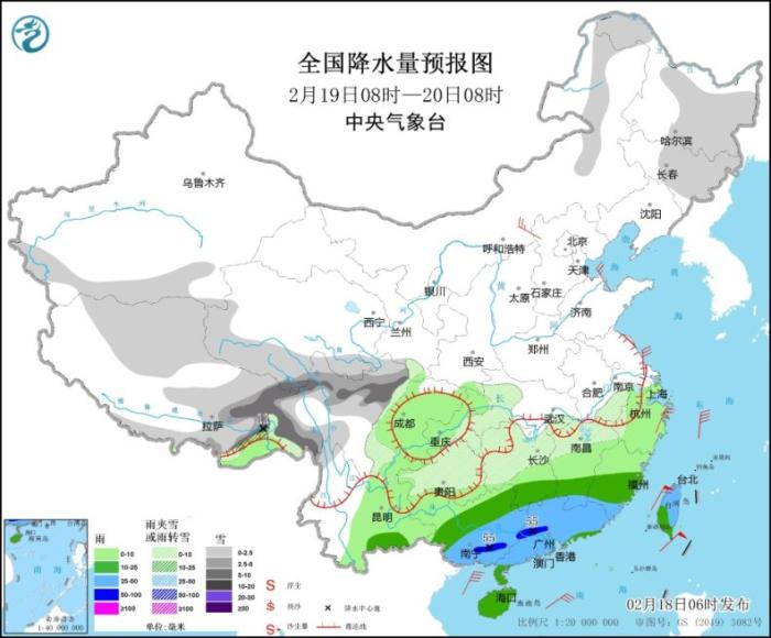 西南华南多低温阴雨天气 江南北部雨雪天气趋于结束