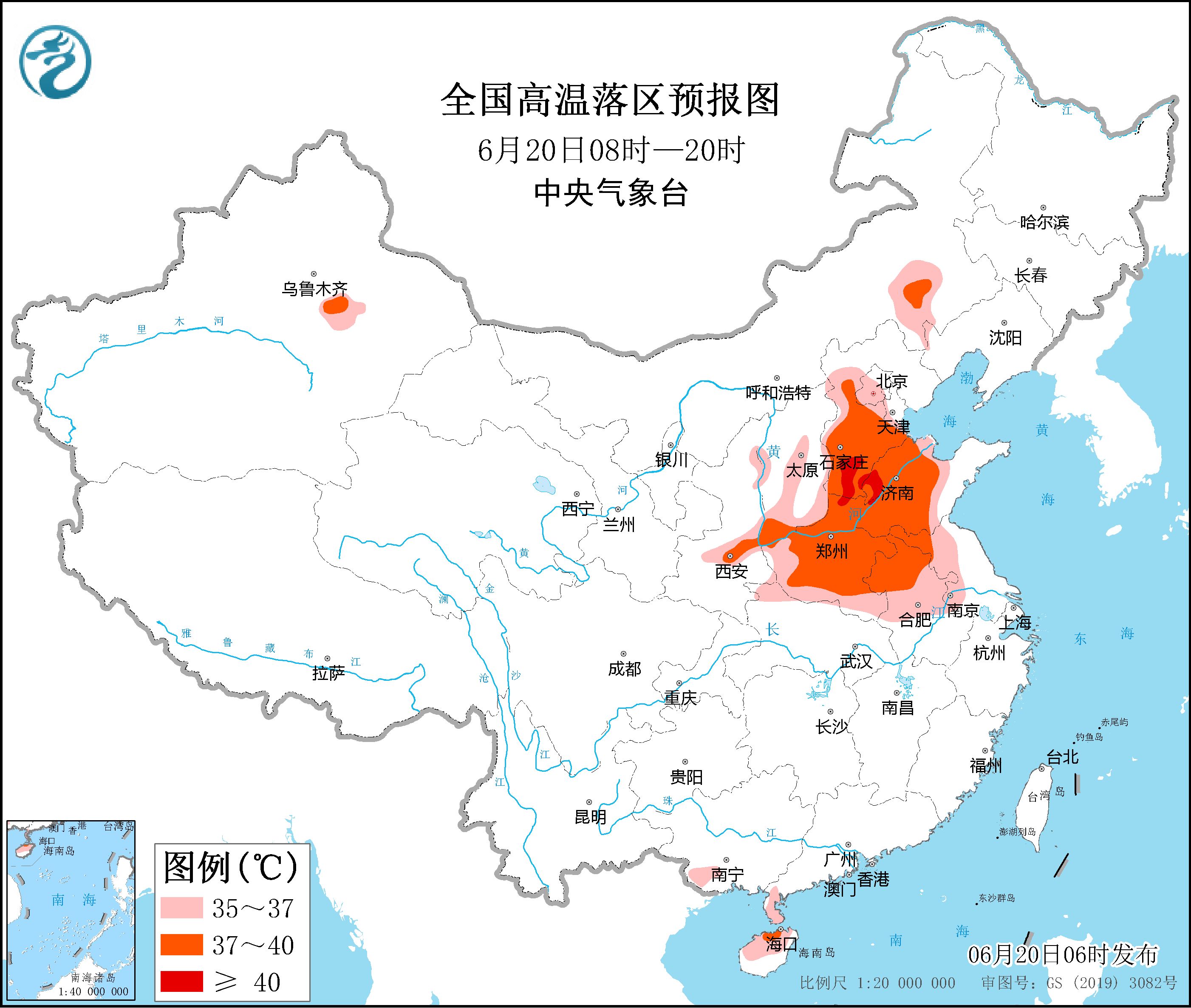 Heavy rainfall in Jiangnan, South China and other places, strong convection in Northeast Inner Mongolia, strong convection in North China, Huanghuai and other places, high temperature weather continues