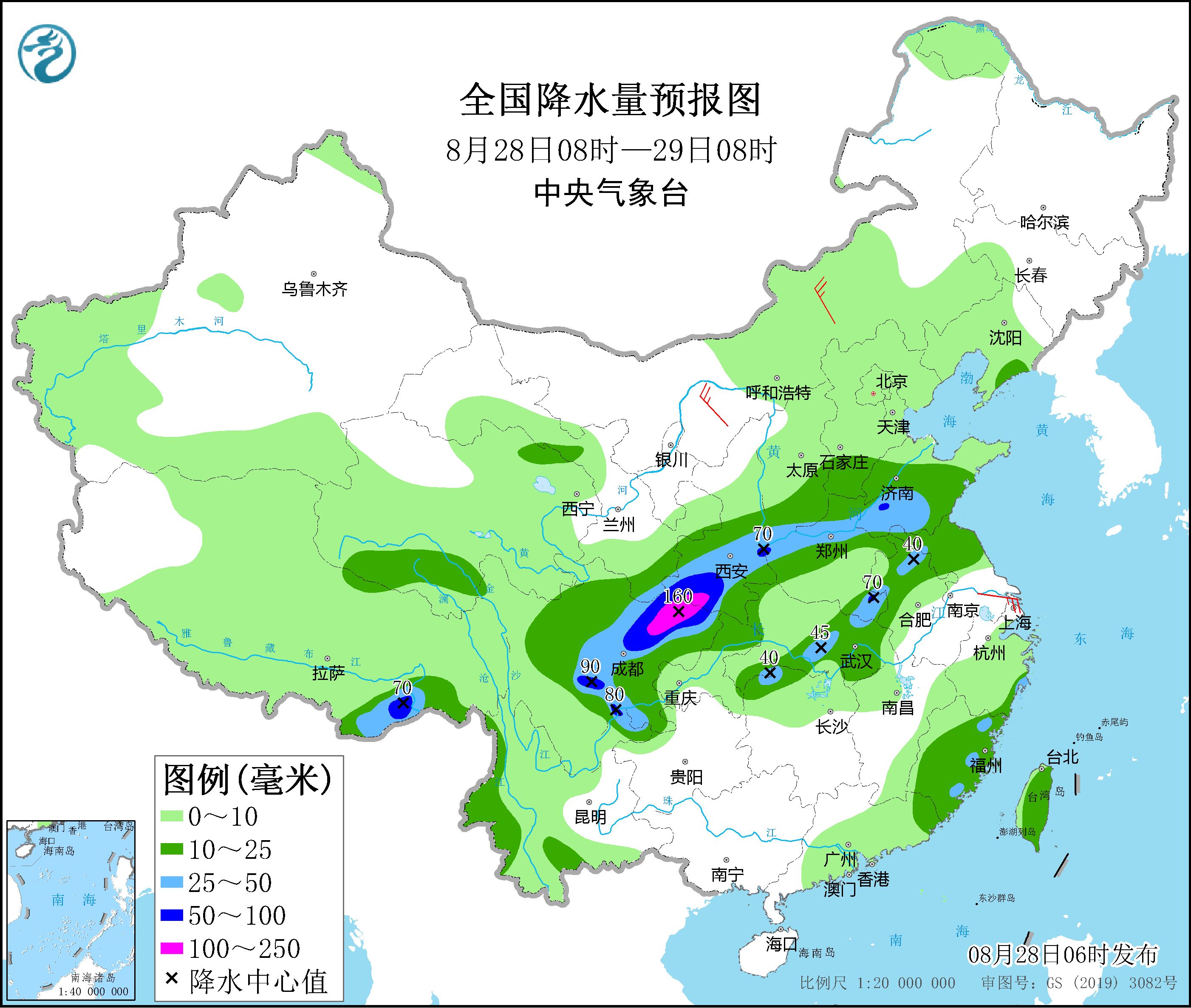 Sichuan Basin, Shaanxi and other places have strong rainfall, Chongqing, Hunan, Jiangxi and other places still have high temperatures