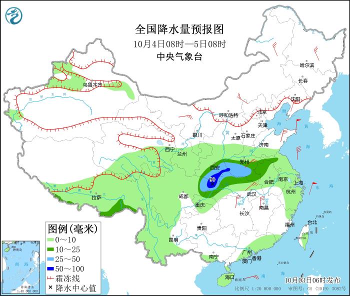 寒潮天气将终结南方高温 四川陕西河南山东等地有较强降水