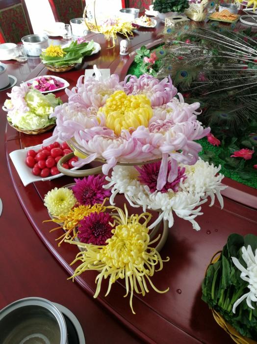 北京房山周庄村的菊花宴。(受访者供图/《中国新闻》报 发)
