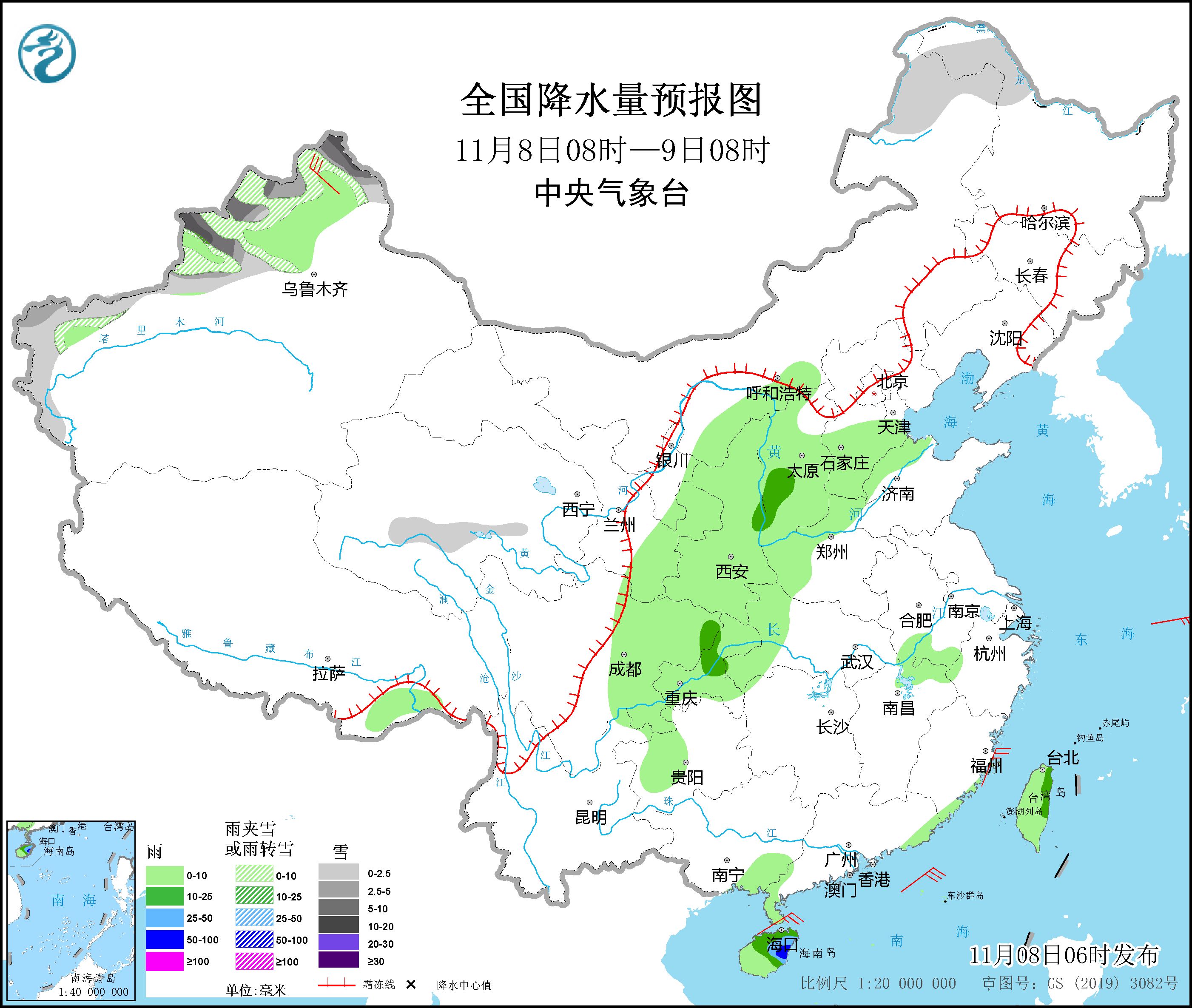 华西地区仍有明显降水 冷空气将影响长江中下游及以北地区
