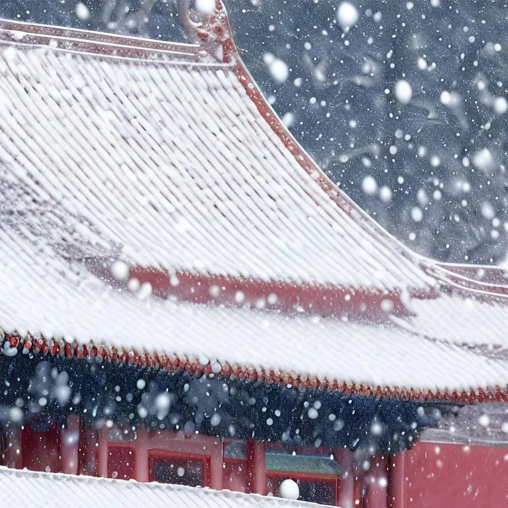 冬雪飘落，AI眼中的中式浪漫有多绝？