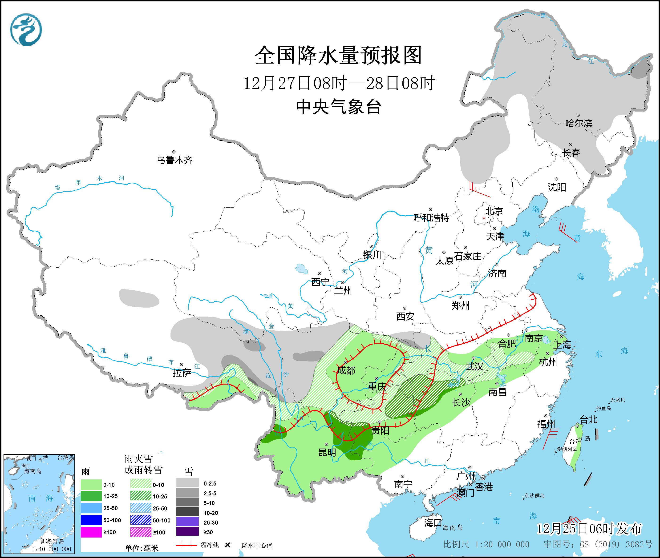 西北地区东部西南地区有雨雪天气 弱冷空气将影响北方大部地区