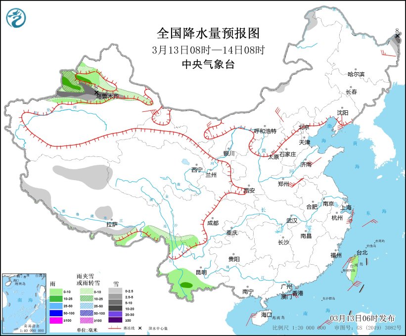 北方多风气温骤起伏 南方少雨江南多晴日 近海大风逐日减弱