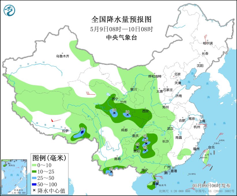 广西广东等地部分地区仍有较强降雨 西北地区多降水天气