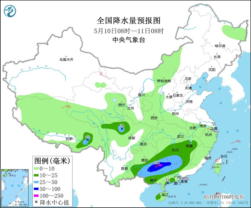 广西广东等地部分地区仍有较强降雨 西北地区多降水天气