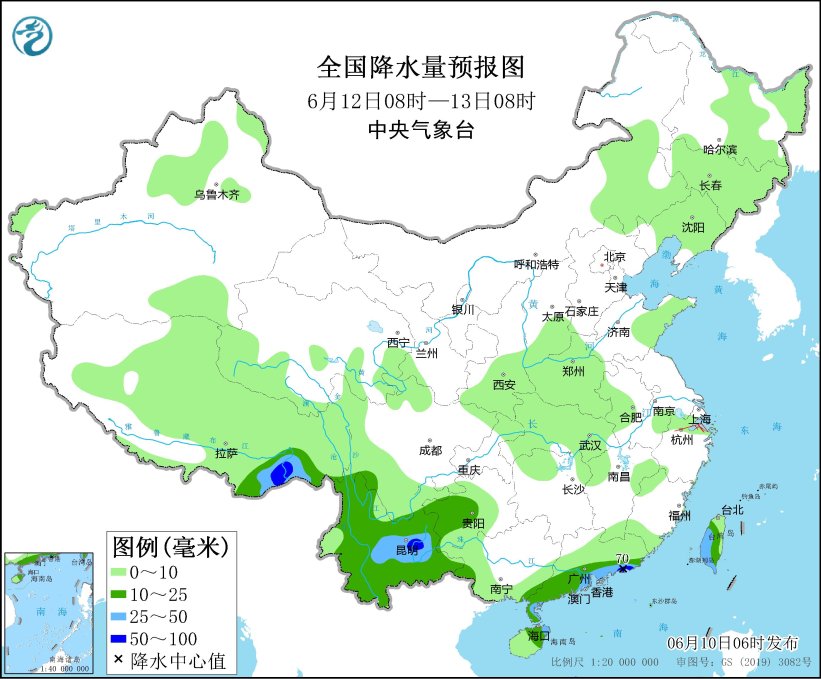 华南等地部分地区将有大到暴雨 黄淮江汉等地有高温天气