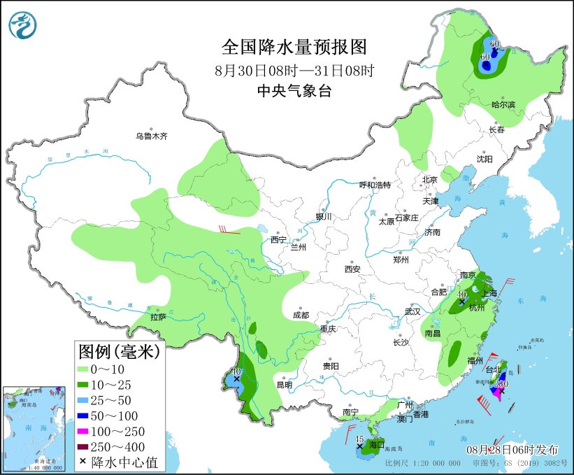 山东半岛东北地区东部等地有强降雨 渤海黄海巴士海峡等海域有大风