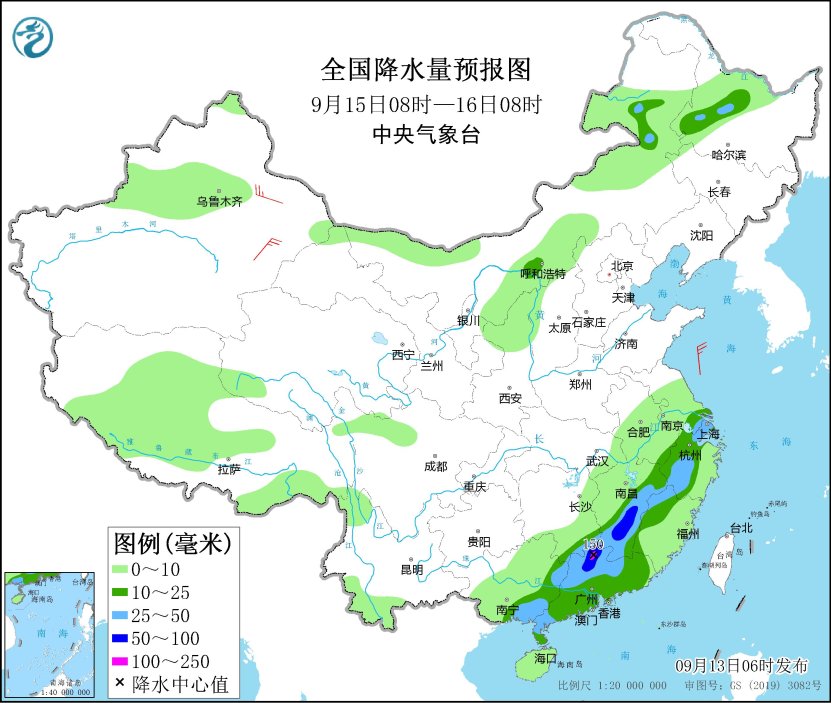 江淮江南华南等地仍有较强降水弱冷空气继续影响北方地区