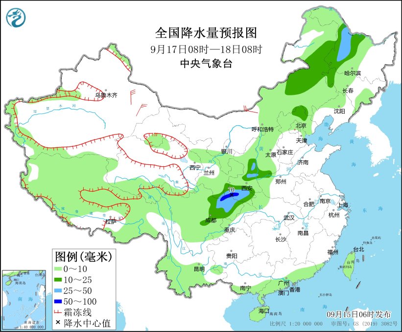 华南东部江南东部仍有较强降水 东北地区将有较明显降水