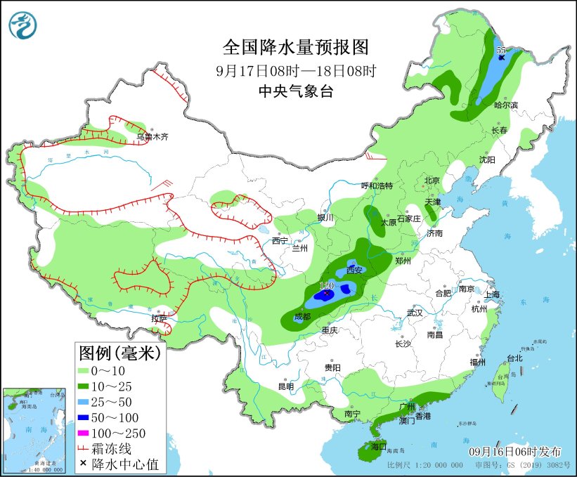 内蒙古东北地区华北地区将有降水降温 四川盆地陕西等地将有较强降水