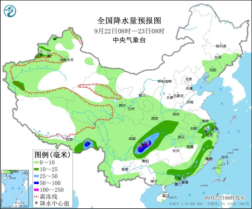 四川重庆湖北将有强降水新疆内蒙古等地将有大风降温