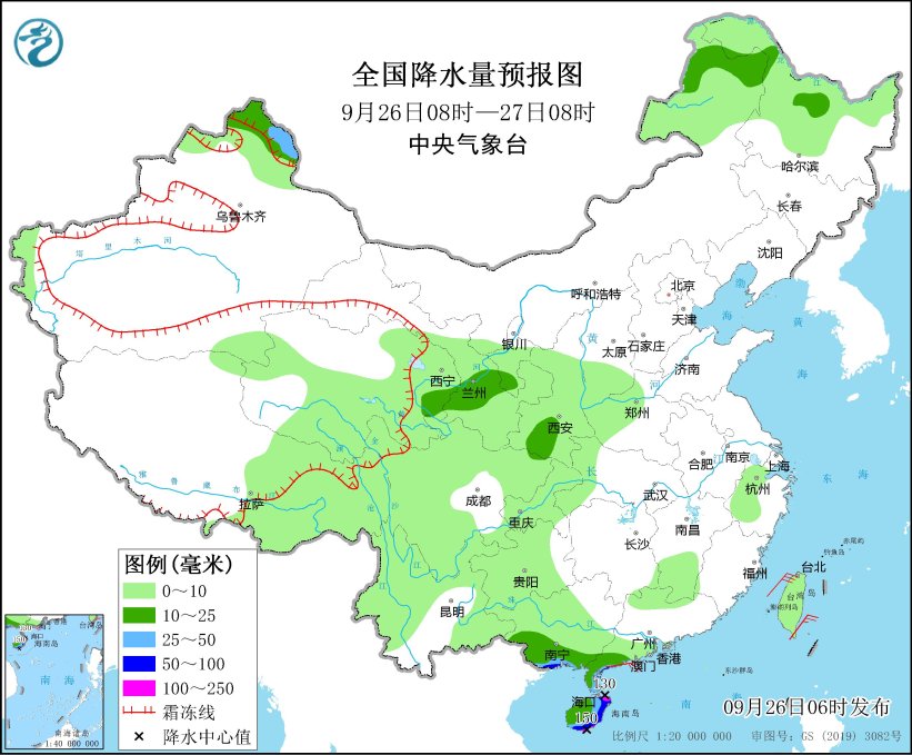 华南南部有强降水 内蒙古东北等地多冷空气活动