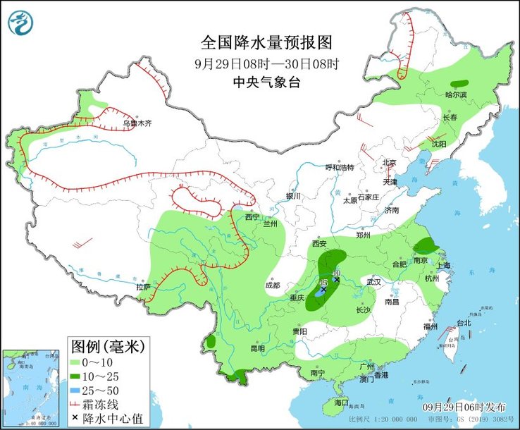 内蒙古和东北地区将有大风降温天气 华西地区持续阴雨