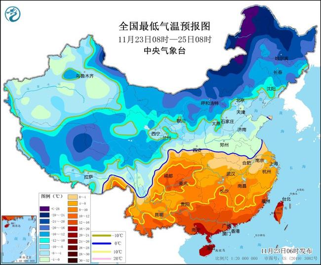 寒潮黄色预警：黑龙江辽宁等地局地降温超过18℃