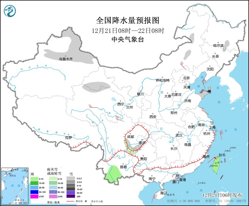 我国中东部大部地区气温持续偏低