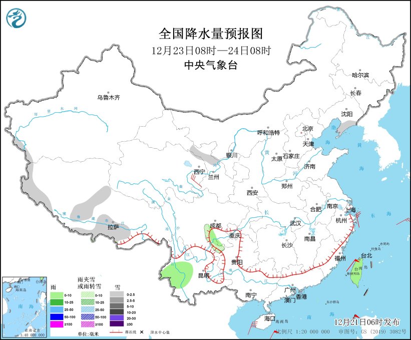 我国中东部大部地区气温持续偏低