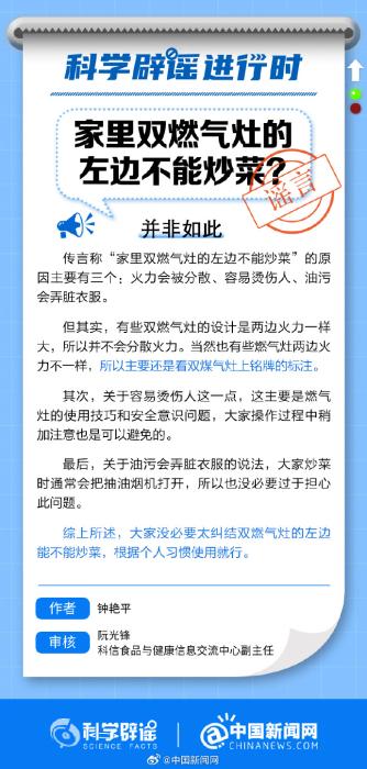 家里双燃气灶的左边不能炒菜吗？