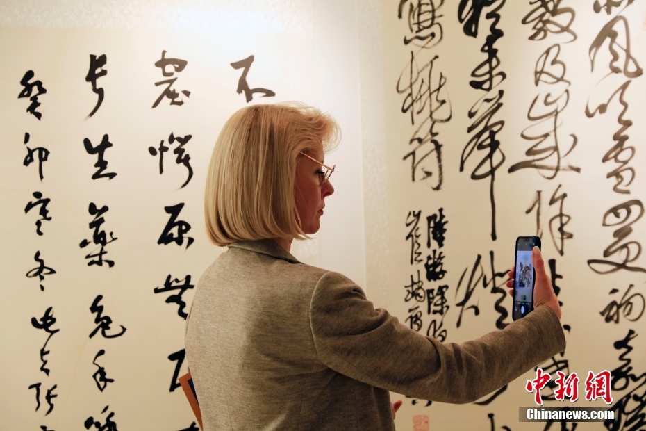 中国俄罗斯书法美术作品展在莫斯科举行