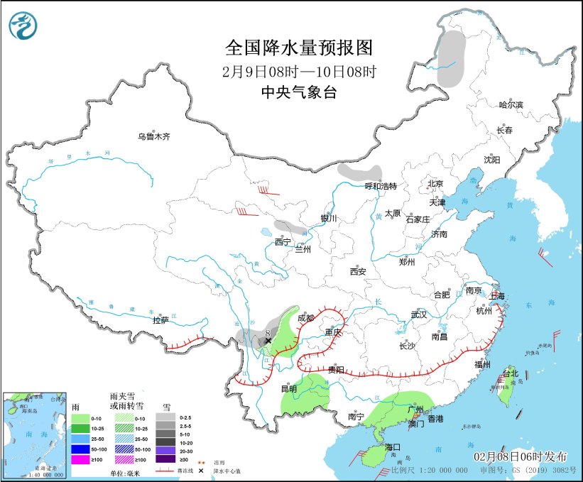 南方降雨减弱气温回升 华北黄淮等地有霾