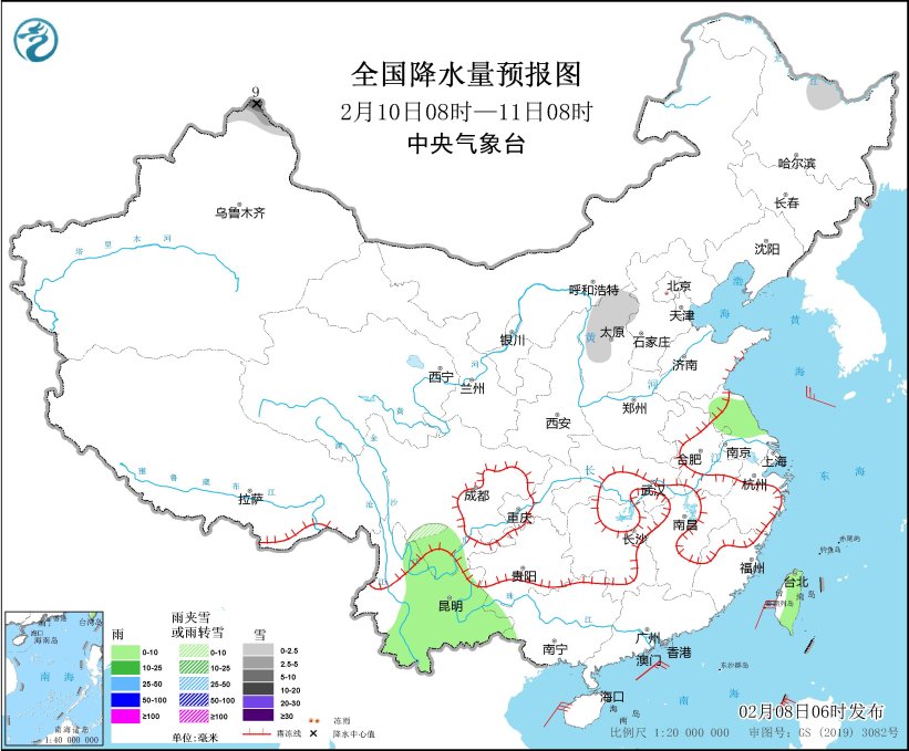 南方降雨减弱气温回升 华北黄淮等地有霾