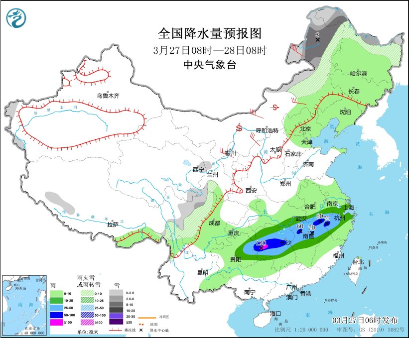 西北华北等地有大风沙尘天气 江南贵州东部有强降雨