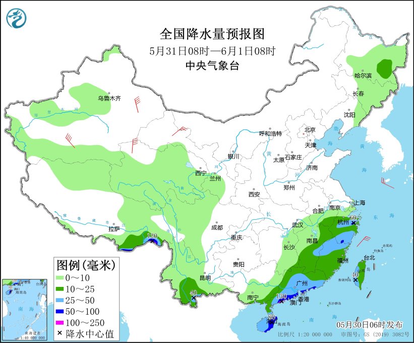 广西广东福建等地有较强降水