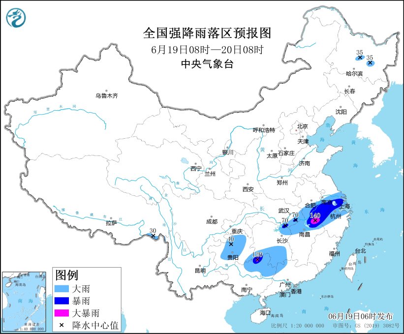 广西安徽等地有强降雨 华北东北等地将有强对流天气