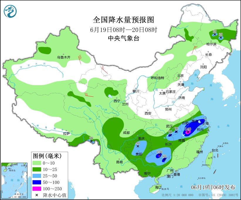 广西安徽等地有强降雨 华北东北等地将有强对流天气