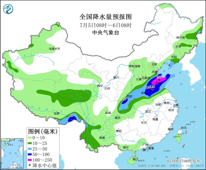 黄淮东北地区等地将有较强降雨