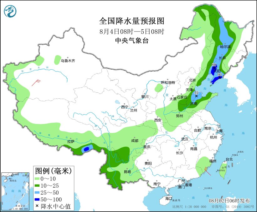 西北地区东部华北等地将有一次降水过程 南方大部将有持续性高温天气