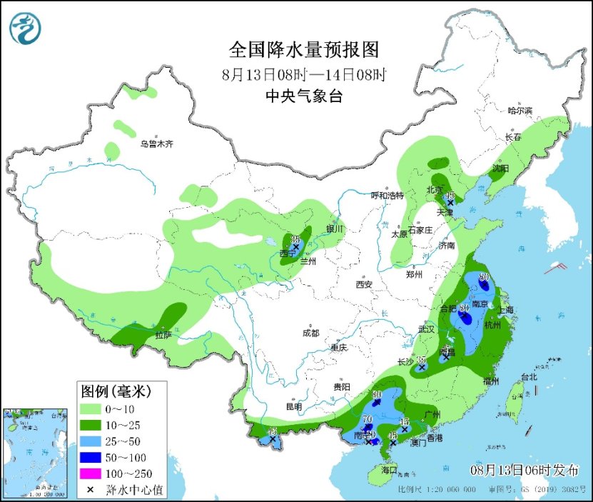 江南华南等地有分散性强降雨 南方高温范围缩小