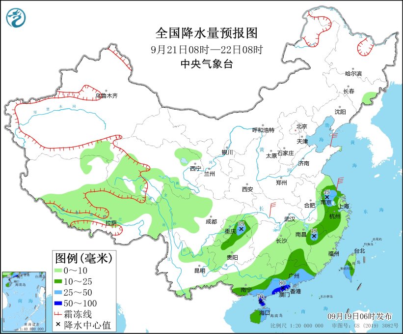 “普拉桑”将给华东带来强风雨天气 中东部地区将有大风降温