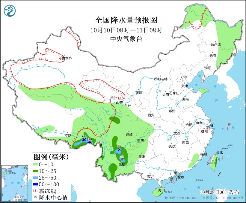 西南地区多阴雨天气 华北南部黄淮西部等地有雾霾