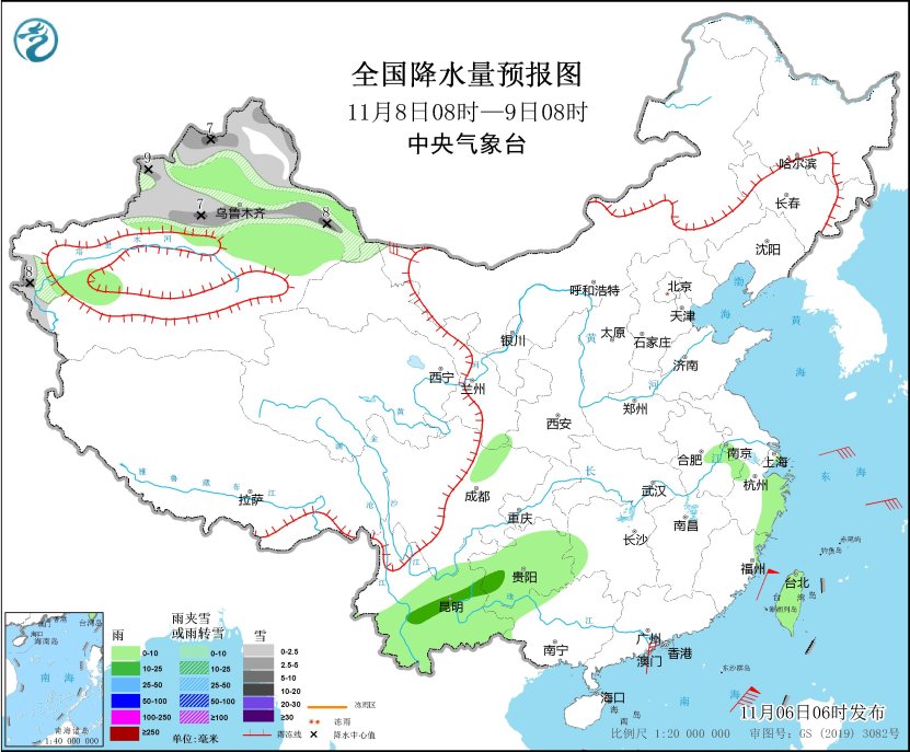 云南等地有较强降水 新疆有雨雪天气