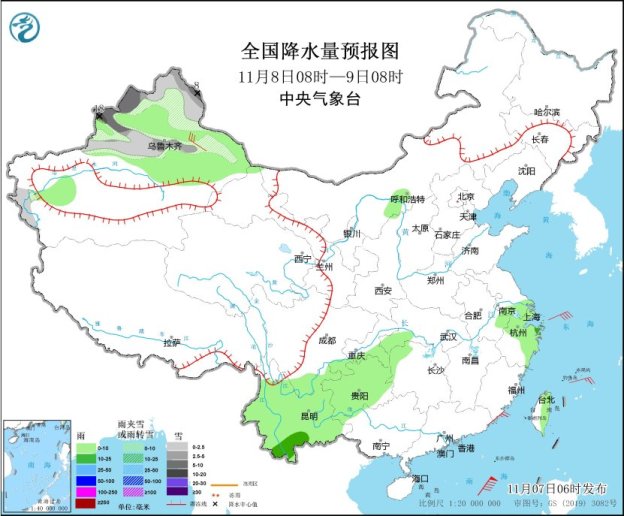 新疆及云南有明显降水 华北等地大气扩散条件转差