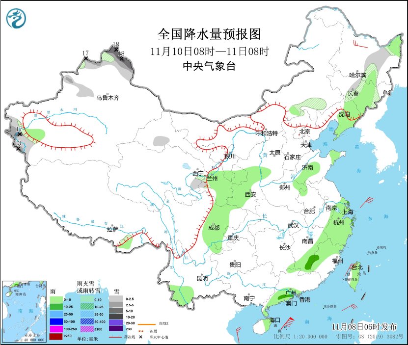 冷空气自西向东影响新疆内蒙古东北等地